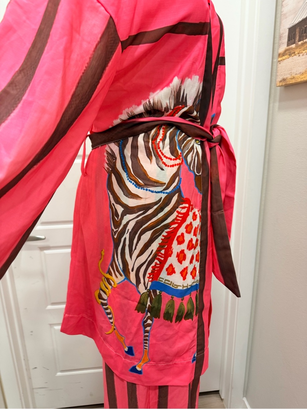 Nice to Meet You Vibrant Pink Zebra Print Two-Piece Lounge Set - Picture 6 of 12